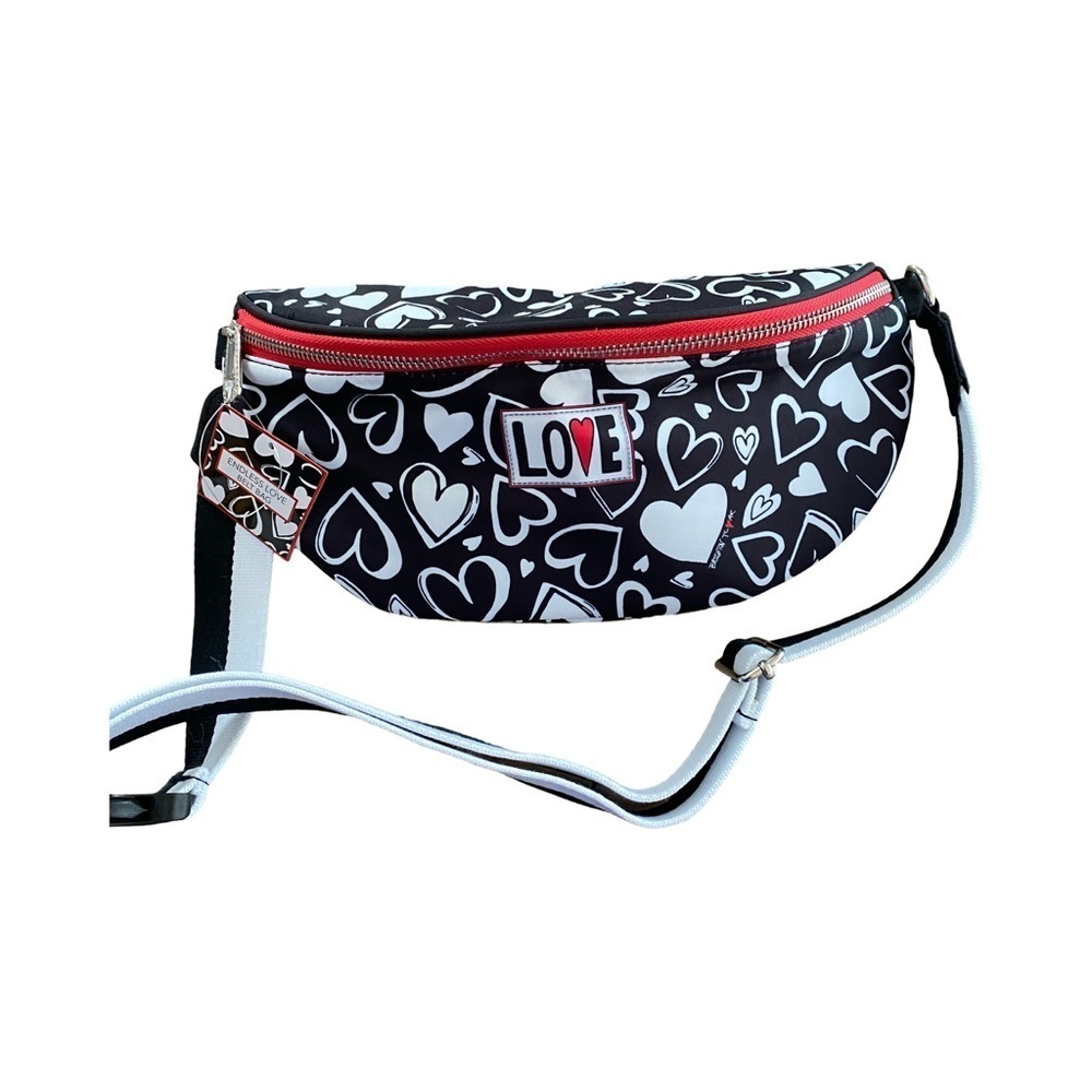 Brighton Belt Bag Endless Love Hearts Nylon Handbag NWT